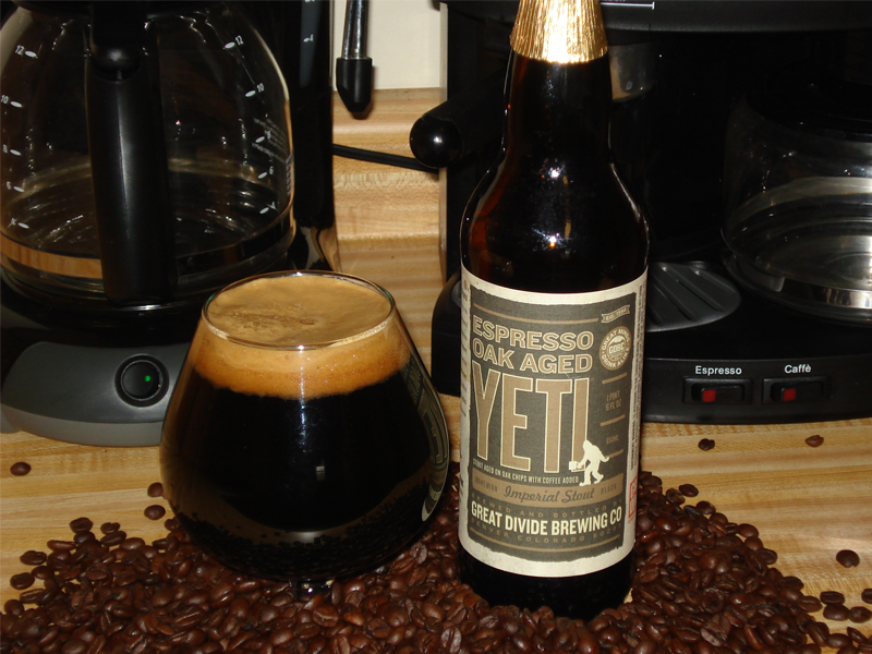 Great Divide Brewing Oak Aged Yeti Imperial Stout Glass Beer Bottle 1 Pint  Brew