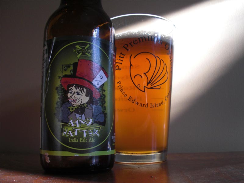 New Holland Brewing Art MAD HATTER IPA Alice in Wonderland Beer Draft Tap Handle 