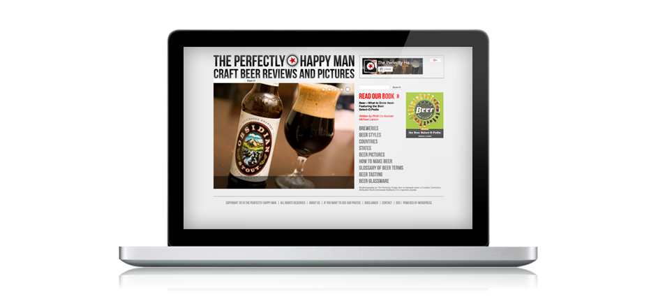 The Perfectly Happy Man website home page